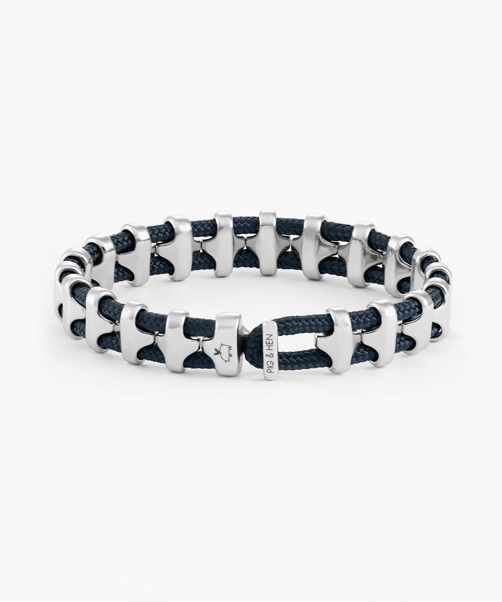 新品 PIG&HEN ピッグアンドヘン BOLD BOB ブレスレット Bold Bob Navy | Silver – Pig & Hen