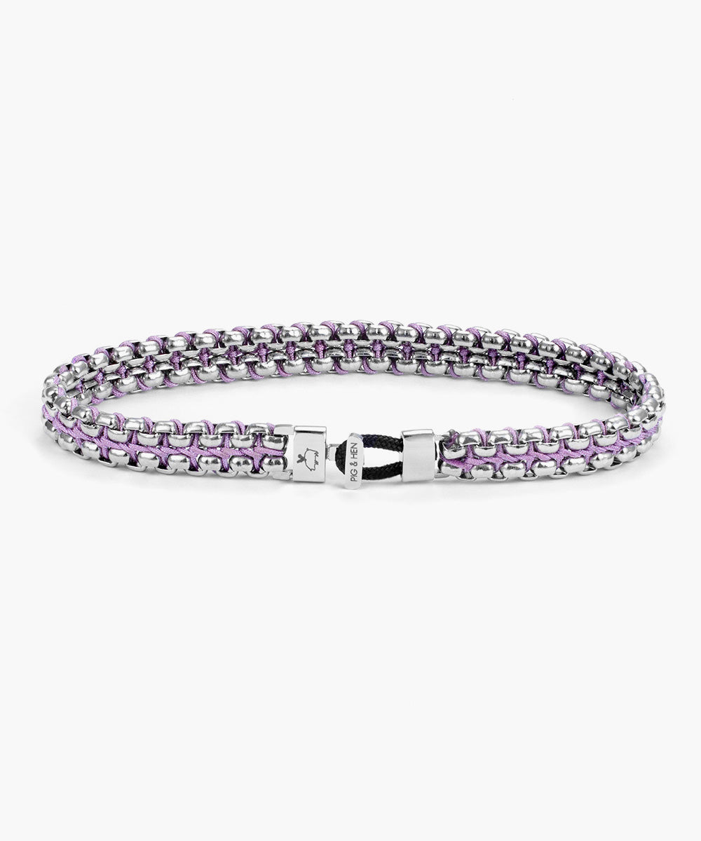 Catena Venetian 7 mm Lilac Purple | Silver – Pig & Hen