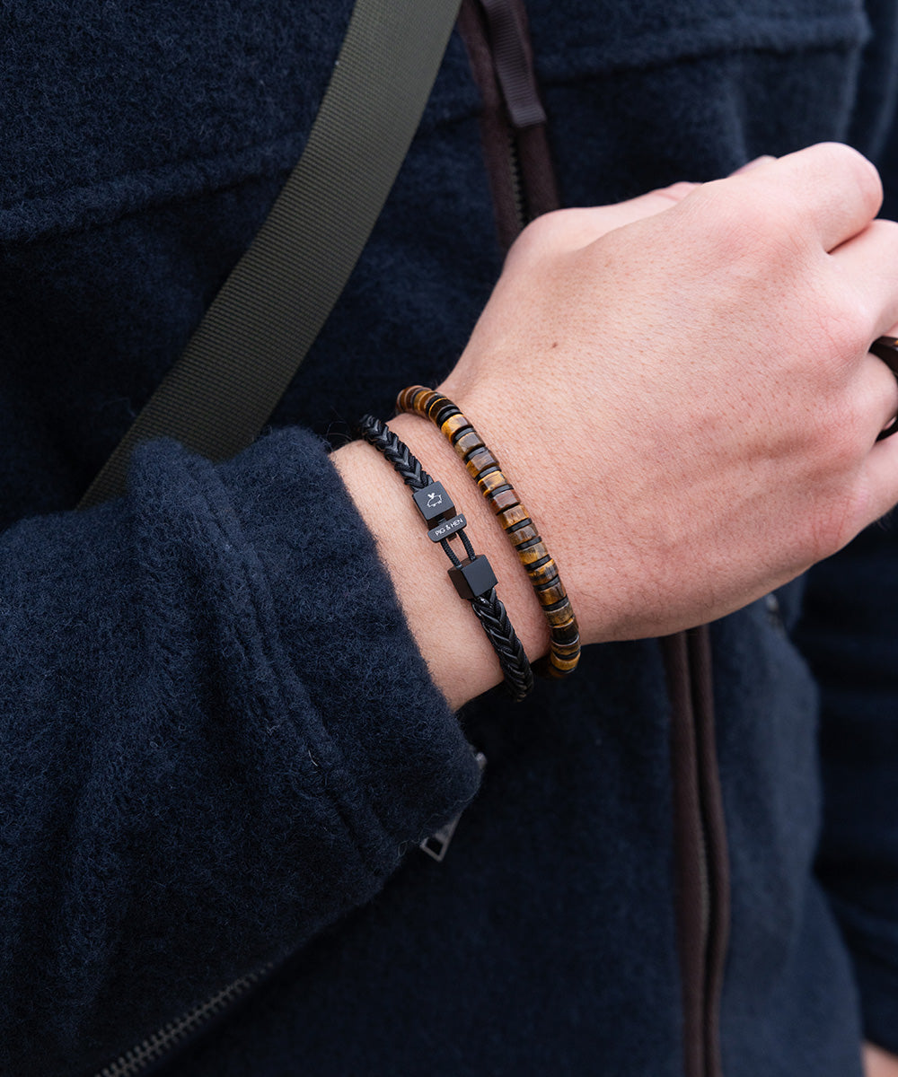 Brontide 6mm Tiger Eye & Catena Foxtail Black Set