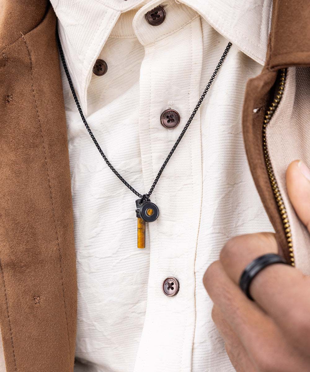 Brontide Eye Necklace Tiger Eye | Black