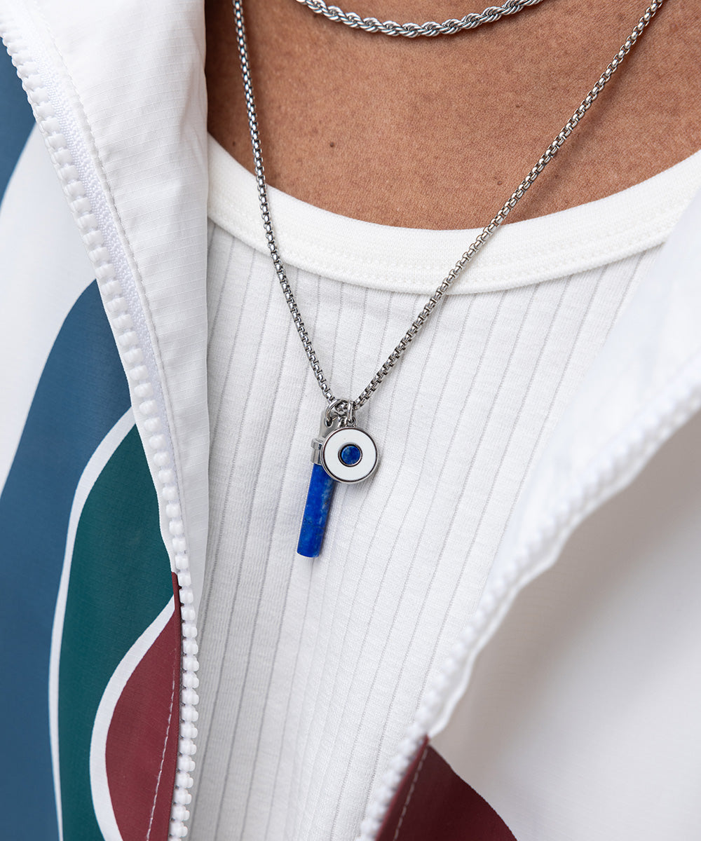 Brontide Eye Necklace Lapis Lazuli | Silver