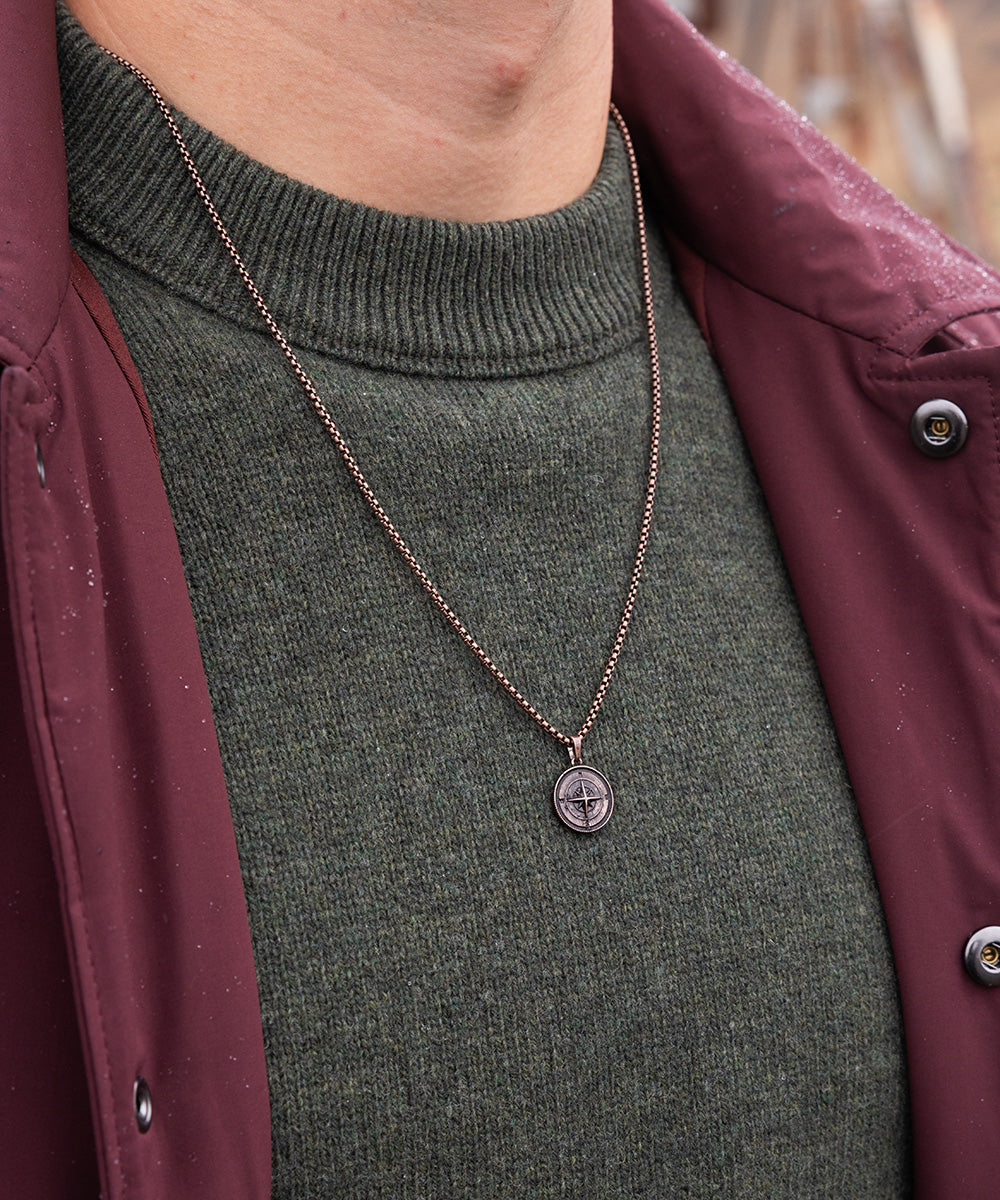 Compass Rose Necklace | Bronze – Pig & Hen
