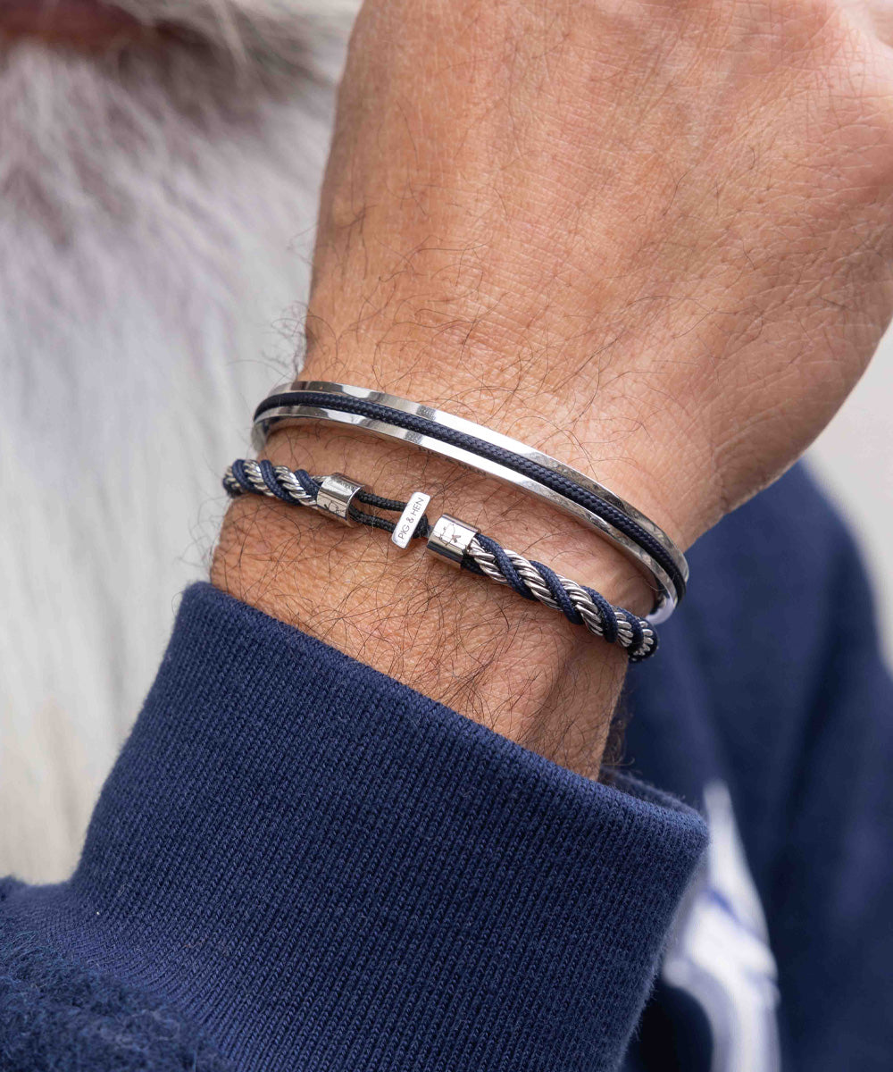 Catena Twisted Navy | Silver – Pig & Hen
