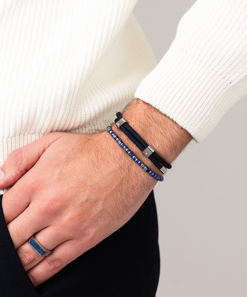 Little Lewis DBL Navy | Silver