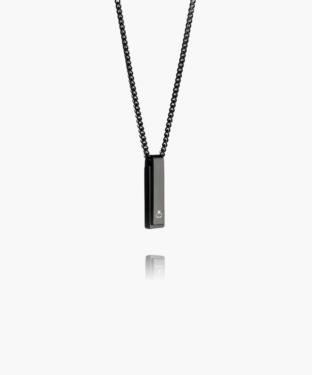 Monolith Necklace Black Agate | Black