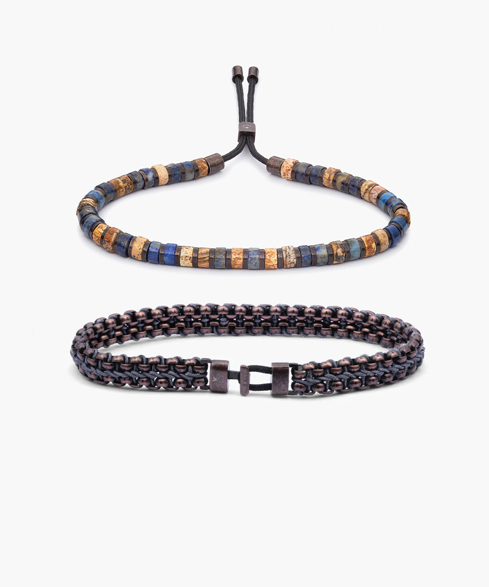 Brontide 4mm Nagano & Catena Venetian 7mm Slate Gray Set