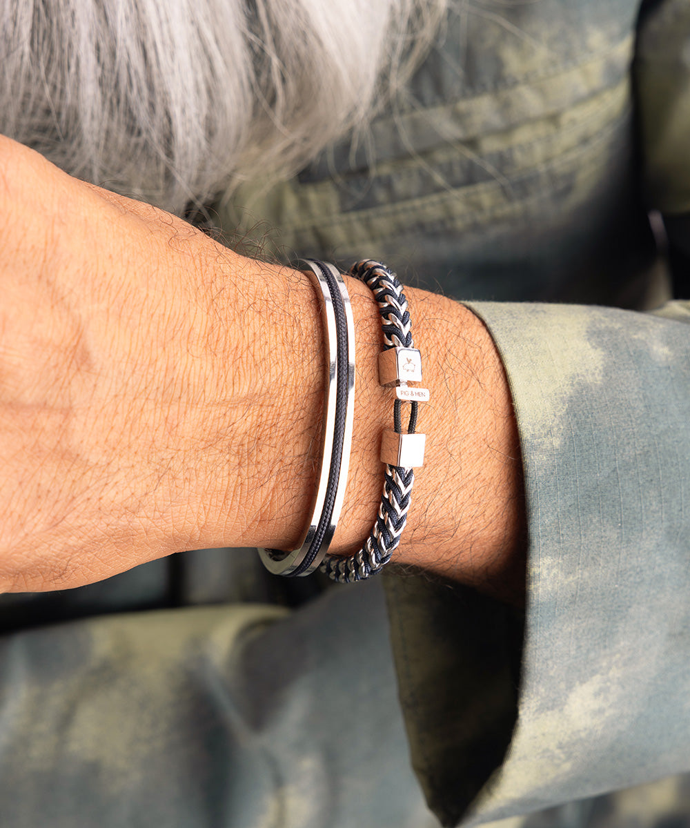 Catena Foxtail Navy | Silver – Pig & Hen