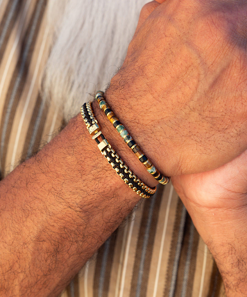 Catena Venetian 7mm Black | Gold – Pig & Hen