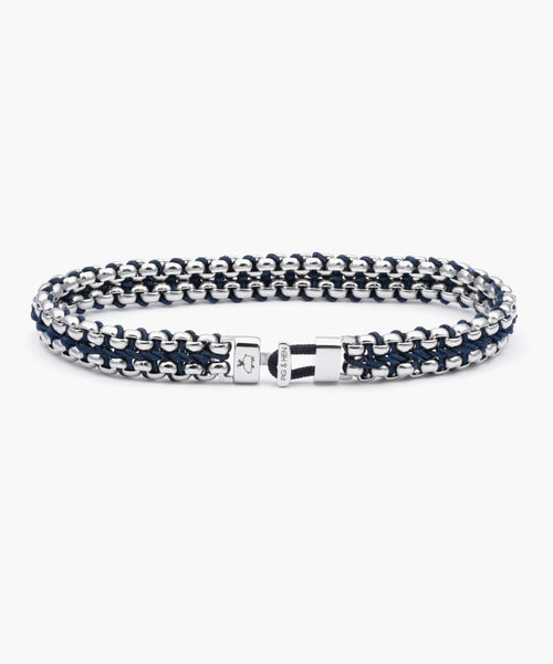 Catena Venetian 7mm Navy | Silver – Pig & Hen