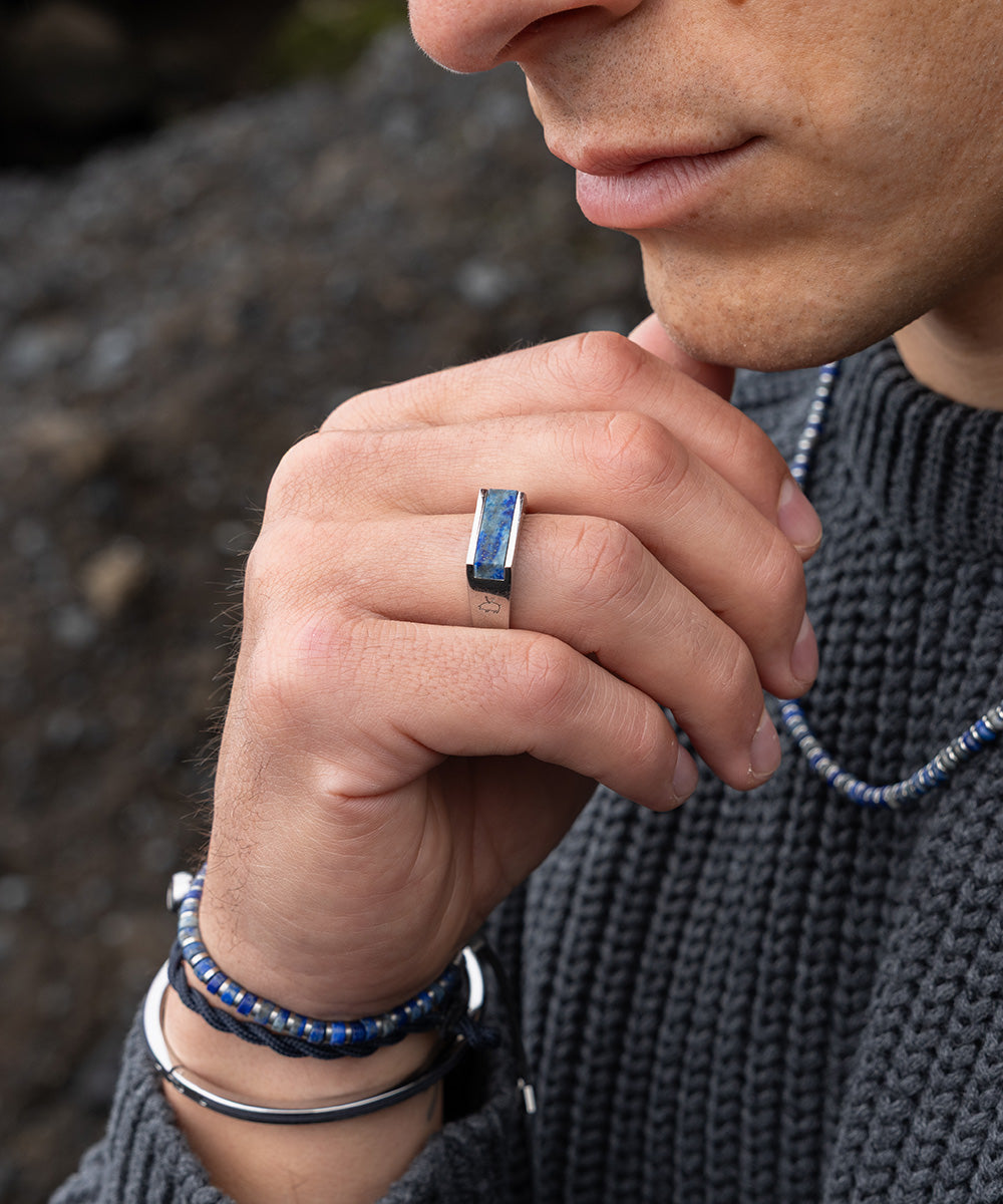 Signet Ring 7mm Lapis Lazuli | Silver – Pig & Hen