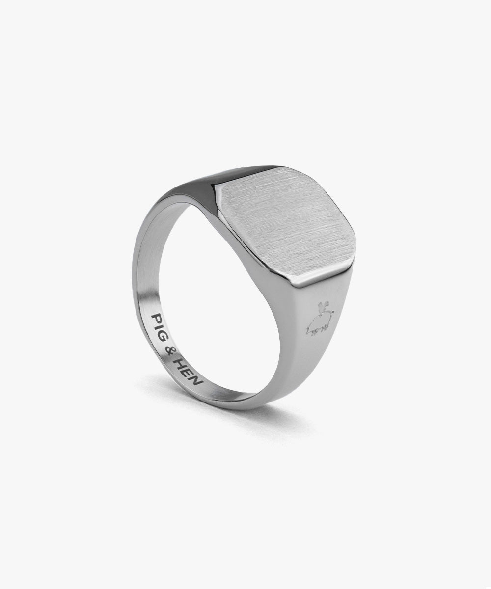Signet Ring 16mm Classic Silver | Silver – Pig & Hen